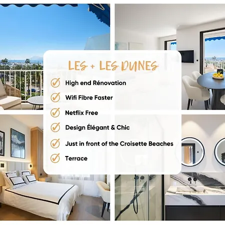 Les Dunes 3 Beds Croisette Beaches Sea View Appartement *